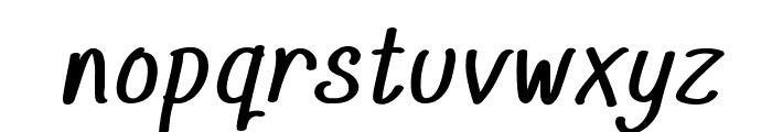 Kindra-BoldItalic Font LOWERCASE