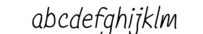 KindraItalic Font LOWERCASE