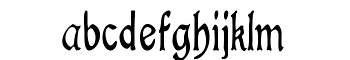 KingLear-CondensedRegular Font LOWERCASE