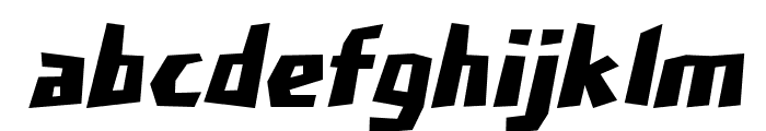 Kinked-BoldItalic Font LOWERCASE