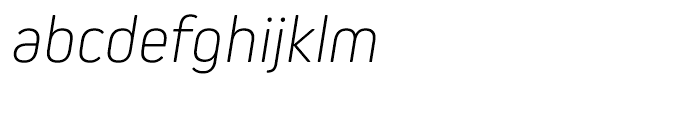 Kiro Extra Light Italic Font LOWERCASE