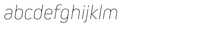 Kiro Thin Italic Font LOWERCASE
