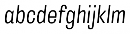 Kilburn Light Italic  Font LOWERCASE