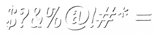 Kiln Sans Shadow Italic Font OTHER CHARS