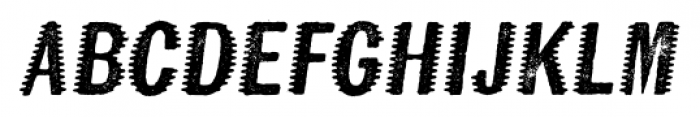 Kiln Sans Spiked Italic Font LOWERCASE