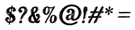 Kiln Serif Spiked Italic Font OTHER CHARS