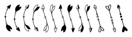 Kinfolk Pro Arrows Font LOWERCASE