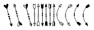 Kinfolk Pro Arrows Font LOWERCASE