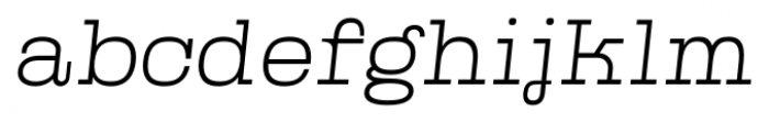 Kinghorn 205 Thin Oblique Font LOWERCASE