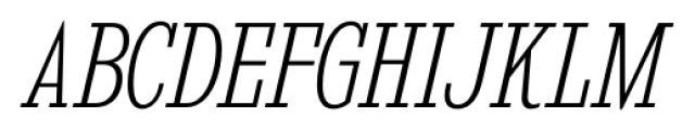 Kingsbridge Condensed Extra Light Italic Font UPPERCASE