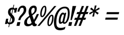 Kingsbridge Condensed Italic Font OTHER CHARS