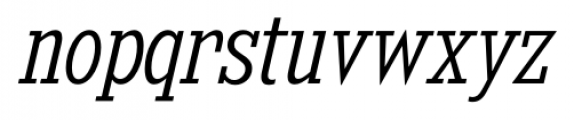 Kingsbridge Condensed Light Italic Font LOWERCASE