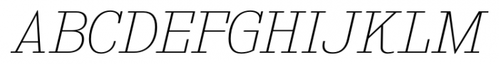 Kingsbridge Expanded Ultra Light Italic Font UPPERCASE