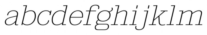 Kingsbridge Expanded Ultra Light Italic Font LOWERCASE