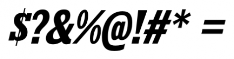 Kingsbridge SemiCondensed Bold Italic Font OTHER CHARS