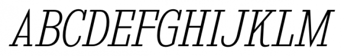 Kingsbridge SemiCondensed Extra Light Italic Font UPPERCASE