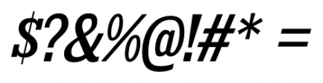 Kingsbridge SemiCondensed Italic Font OTHER CHARS