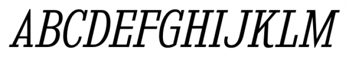 Kingsbridge SemiCondensed Light Italic Font UPPERCASE