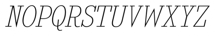 Kingsbridge SemiCondensed Utra Light Italic Font UPPERCASE