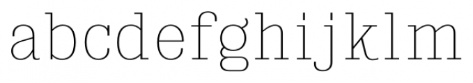 Kingsbridge SemiCondensed Utra Light Font LOWERCASE