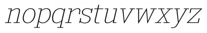Kingsbridge UltraLight Italic Font LOWERCASE