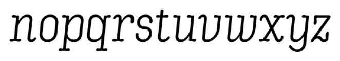 Kinsey Book Italic Font LOWERCASE