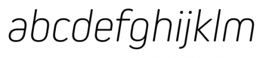 Kiro ExtraLight Italic Font LOWERCASE