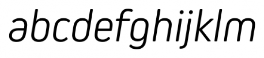 Kiro Light Italic Font LOWERCASE