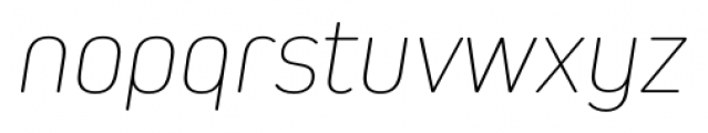Kiro Thin Italic Font LOWERCASE