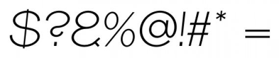 Kiruna Light Italic Font OTHER CHARS