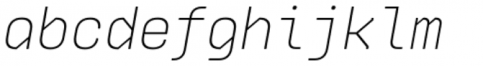 Ki Extra Light Italic Font LOWERCASE