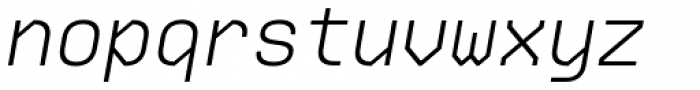 Ki Light Italic Font LOWERCASE