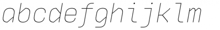 Ki Thin Italic Font LOWERCASE