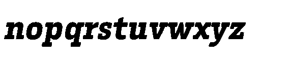 Kibtah Extra Bold Italic Font LOWERCASE