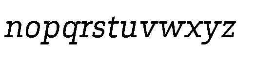 Kibtah Italic Font LOWERCASE