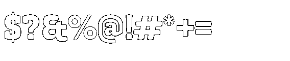 Kibtah Outline Font OTHER CHARS