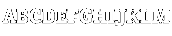 Kibtah Outline Font UPPERCASE