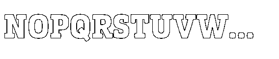 Kibtah Outline Font UPPERCASE