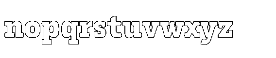 Kibtah Outline Font LOWERCASE