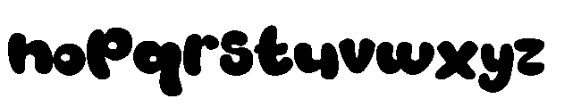 Kiddo pop Regular Font LOWERCASE