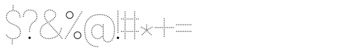 Kiddos Learning Dotted Font OTHER CHARS