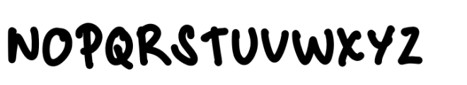 Kido Hand Regular Font UPPERCASE