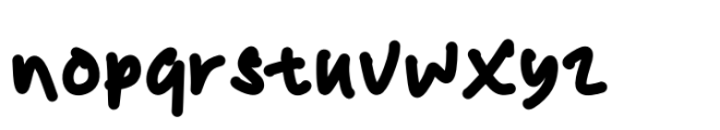Kido Hand Regular Font LOWERCASE