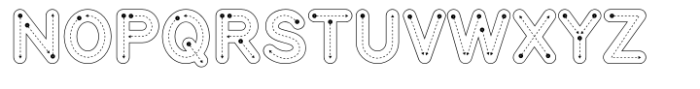 Kidos Line Font UPPERCASE