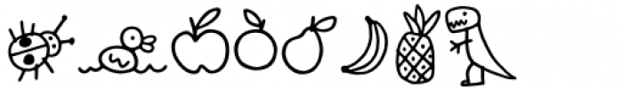 Kidwriting Pro Dingbats Regular Font UPPERCASE