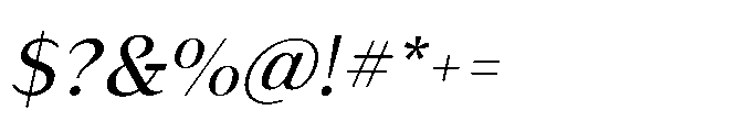 Kifah Italic Font OTHER CHARS