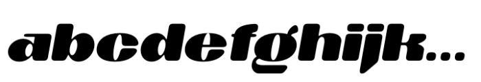Kigo Round Italic Font LOWERCASE