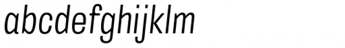 Kilburn Light Italic Font LOWERCASE
