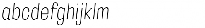 Kilburn Thin Italic Font LOWERCASE