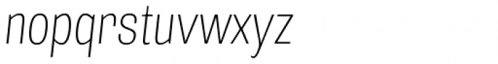 Kilburn Thin Italic Font LOWERCASE